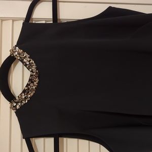 Ann Taylor Holiday Black top with sequins